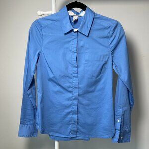 H&M Women's Blue Button Up Shirt